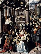 Lucas van Leyden Preaching in the Church oil painting artist